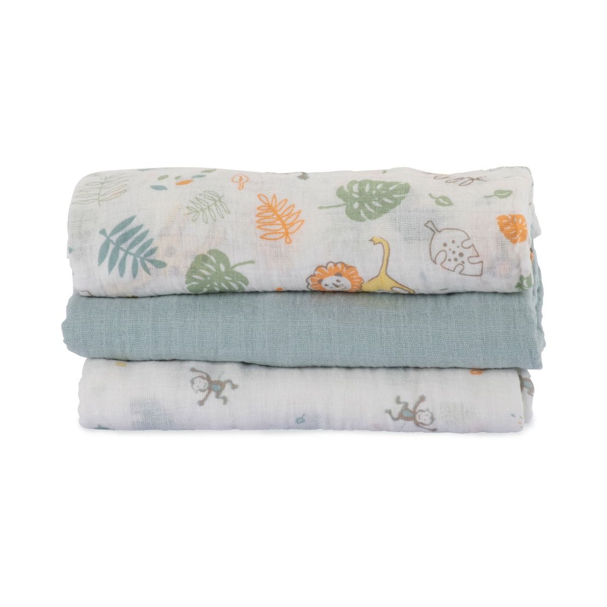 The Little Linen Company MUSLIN WRAPS 3PK - SAVANNA GIRAFFE | modandtod.com