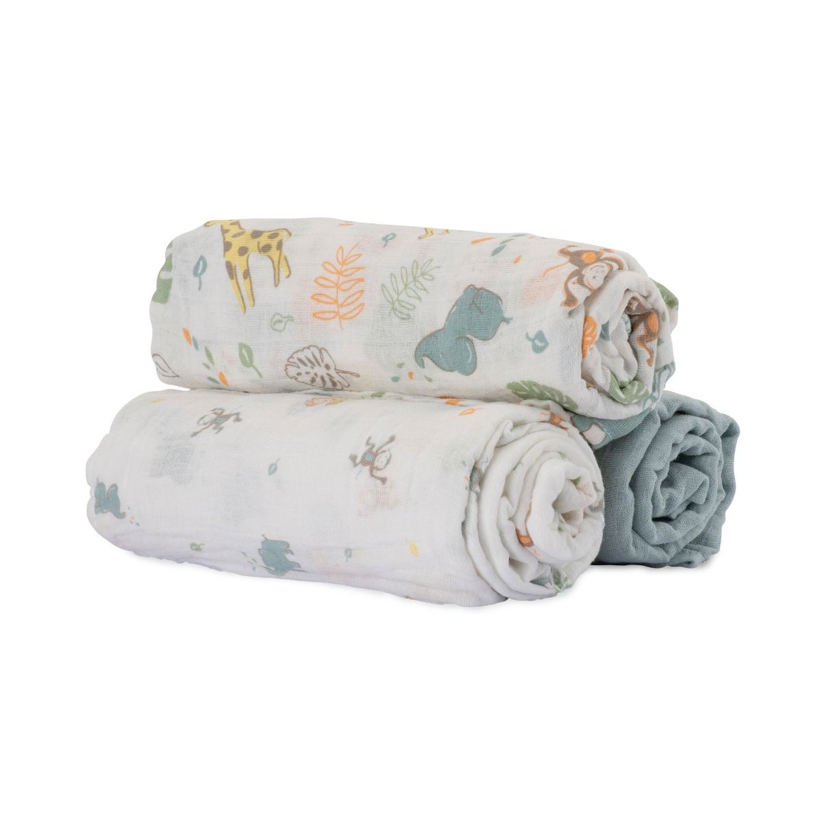 The Little Linen Company MUSLIN WRAPS 3PK - SAVANNA GIRAFFE | modandtod.com
