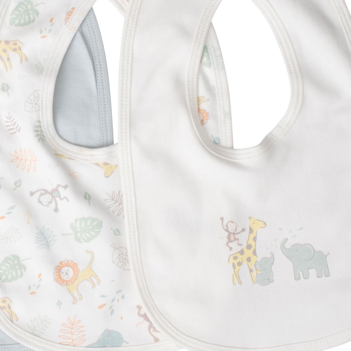 The Little Linen Company JERSEY BIB 5PK - SAVANNA GIRAFFE | modandtod.com