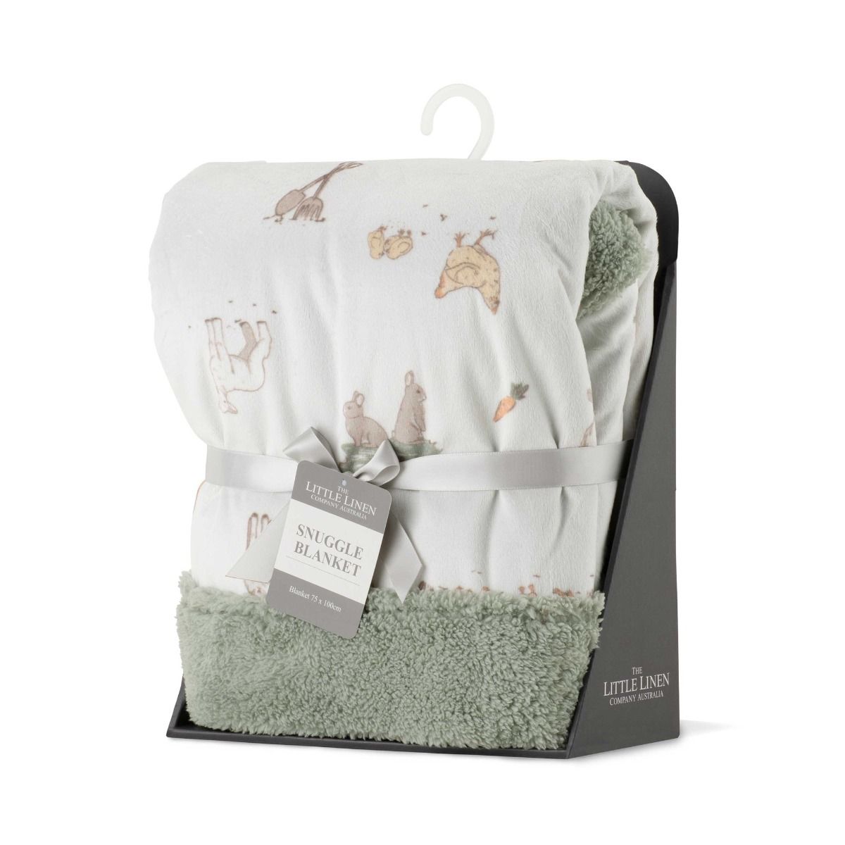 The Little Linen Company BABY SNUGGLE BLANKET - FARMYARD LAMB | modandtod.com