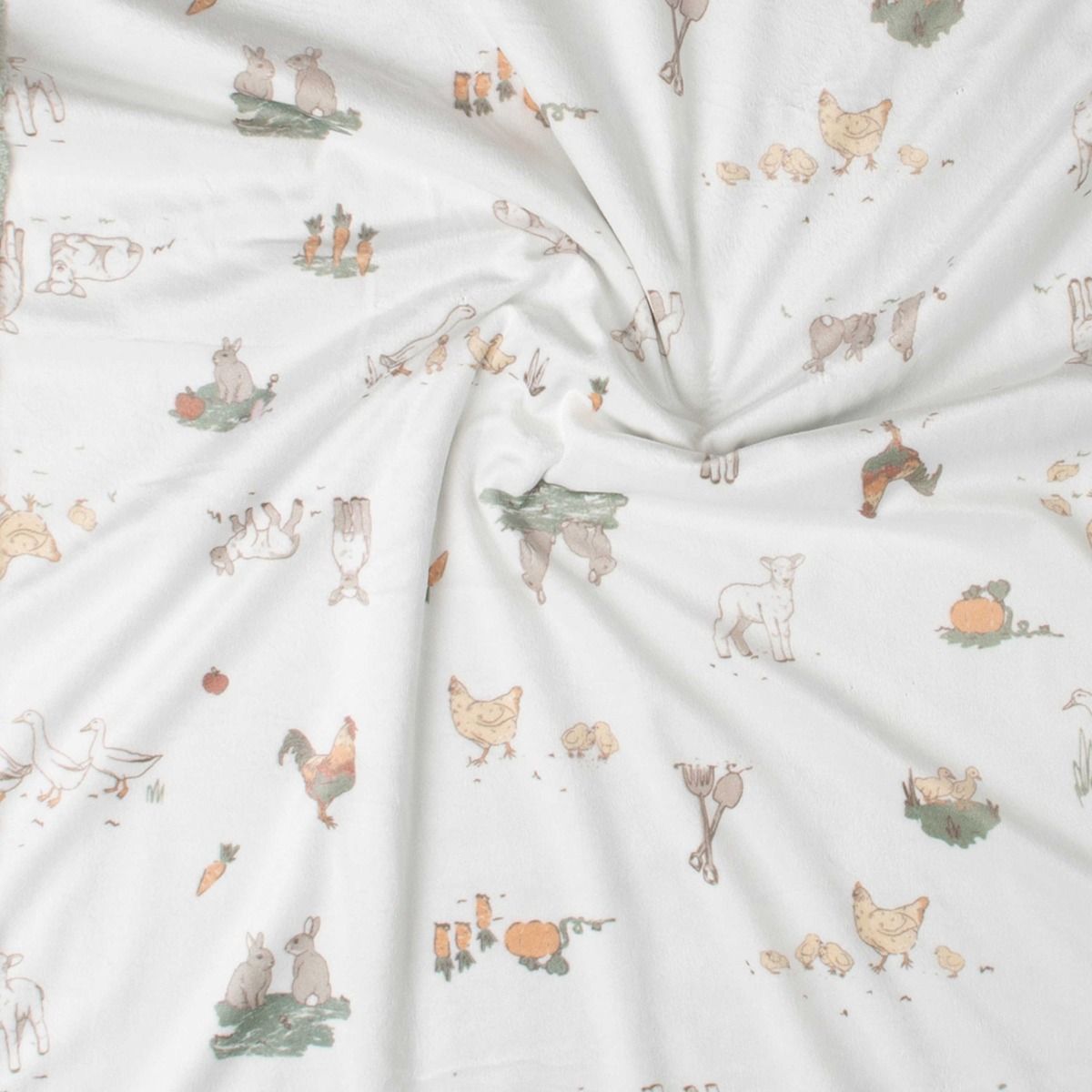 The Little Linen Company BABY SNUGGLE BLANKET - FARMYARD LAMB | modandtod.com
