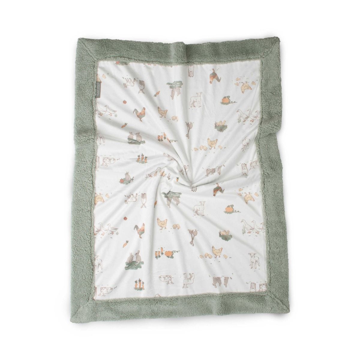 The Little Linen Company BABY SNUGGLE BLANKET - FARMYARD LAMB | modandtod.com