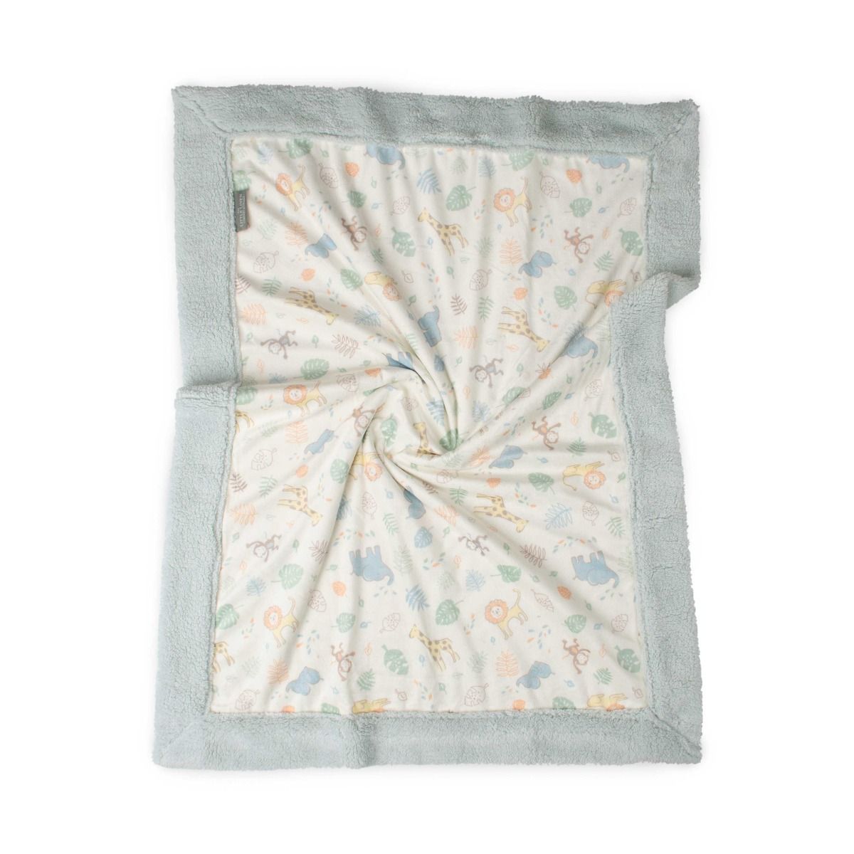 The Little Linen Company BABY SNUGGLE BLANKET - SAVANNA GIRAFFE | modandtod.com