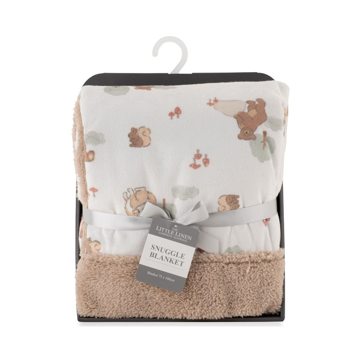 The Little Linen Company BABY SNUGGLE BLANKET - BUSHLAND BEAR | modandtod.com