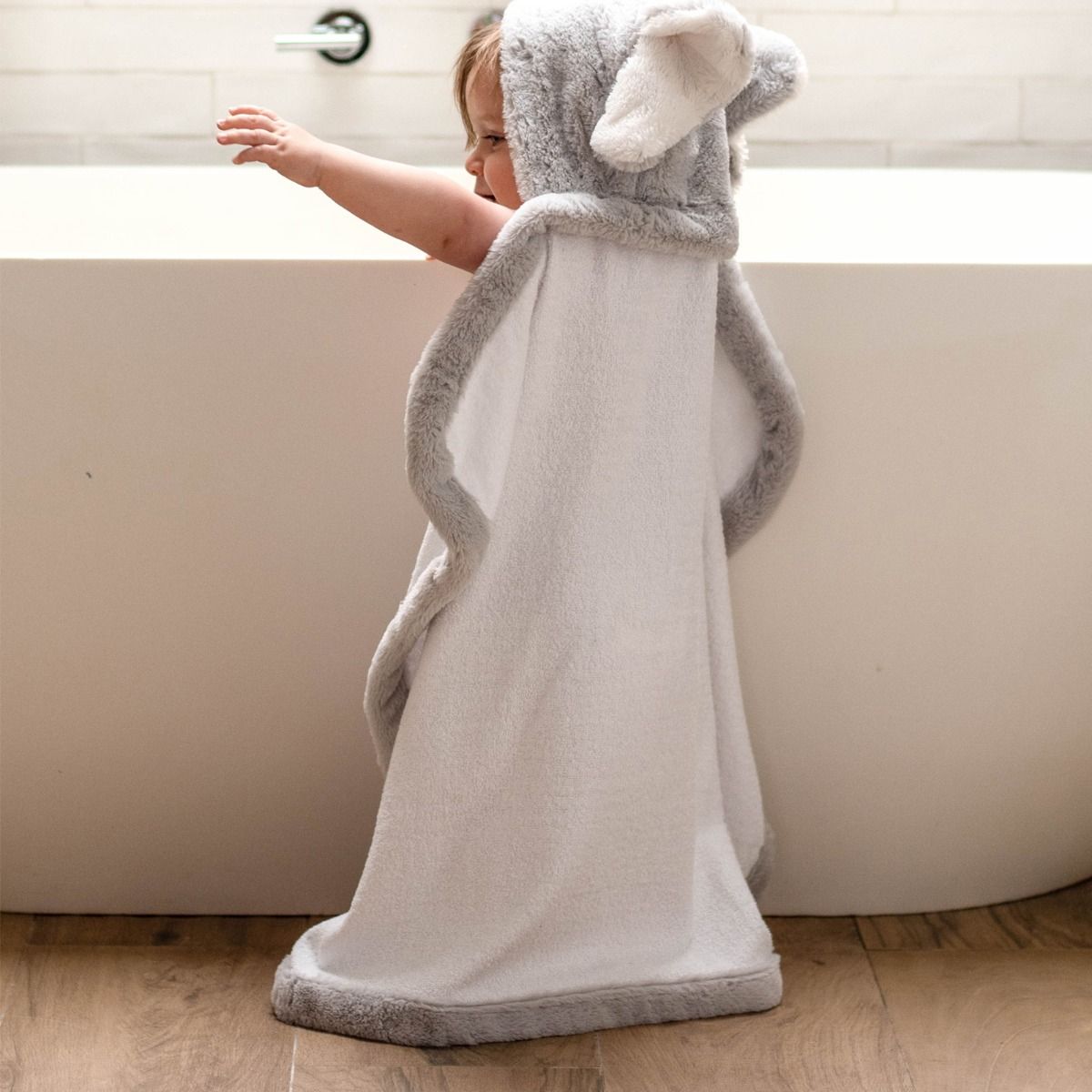 Little Linen Plush Hooded Towel - Harvest Bunny | modandtod.com