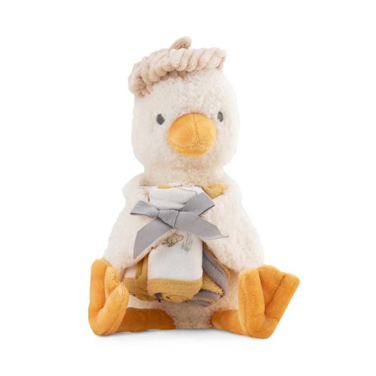The Little Linen Company PLUSH TOY & WASHERS - FUZZY DUCK |  modandtod.com