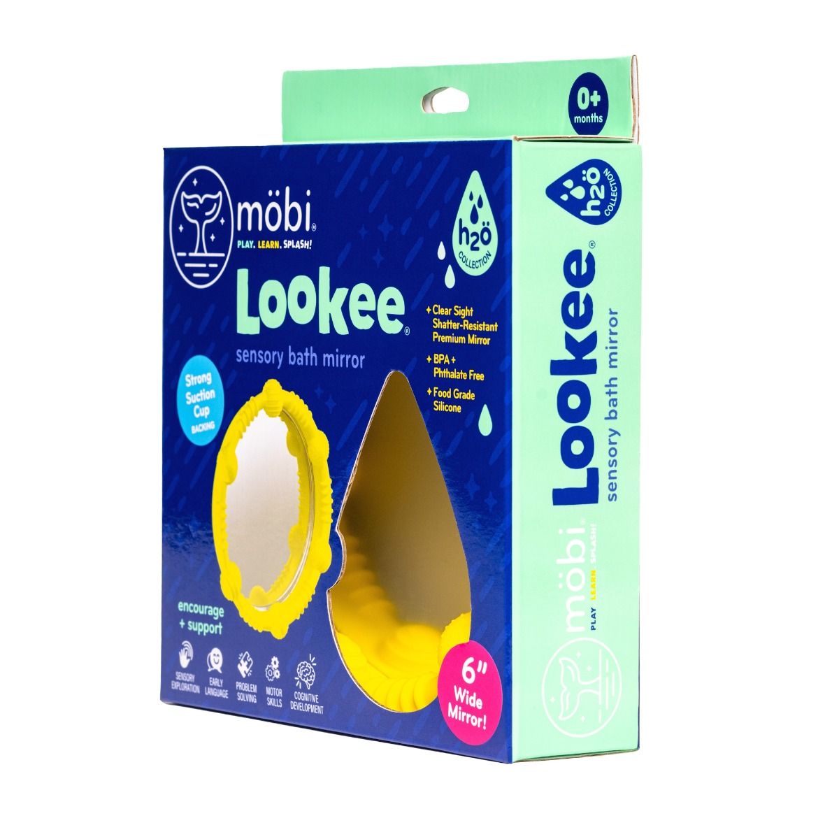 Mobi Lookee sensory bath mirror for baby and toddler bathtime fun. MOD & TOD