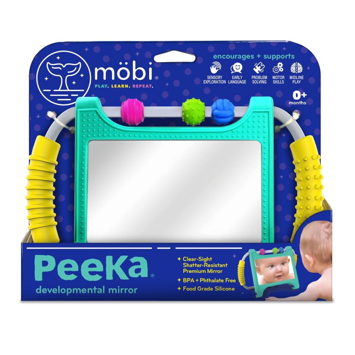 Mobi Peeka developmental mirror for baby. MOD & TOD