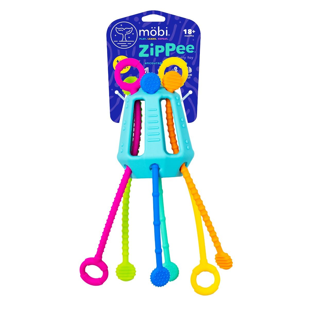 Mobi Zippee Silicone activity toy for baby and toddlers. MOD & TOD
