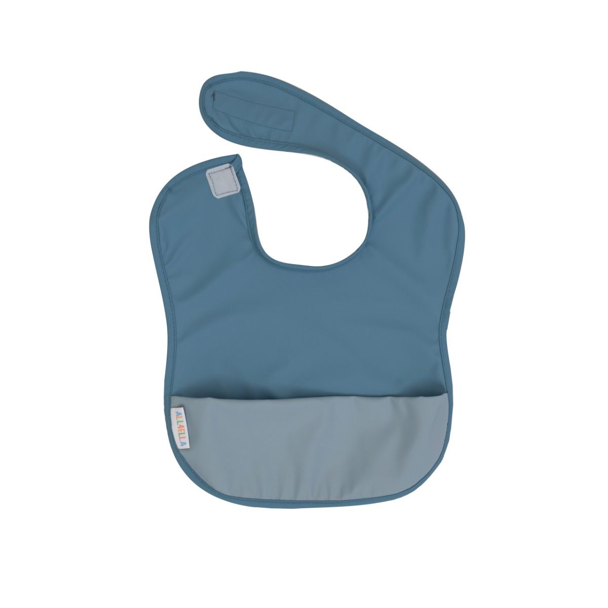 ALL4ELLA Recycled Pouch Bib - Blue | Baby Feeding Bib | modandtod.com