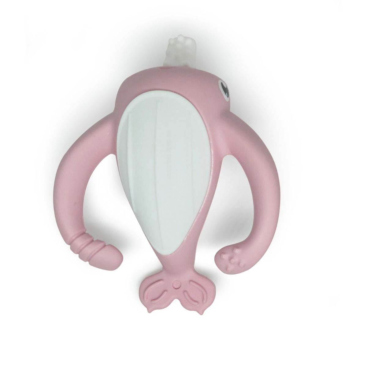 Smily Mia NORA NARWHAL SILICONE TEETHER - OLD ROSE | Baby Teething Toy | modandtod.com
