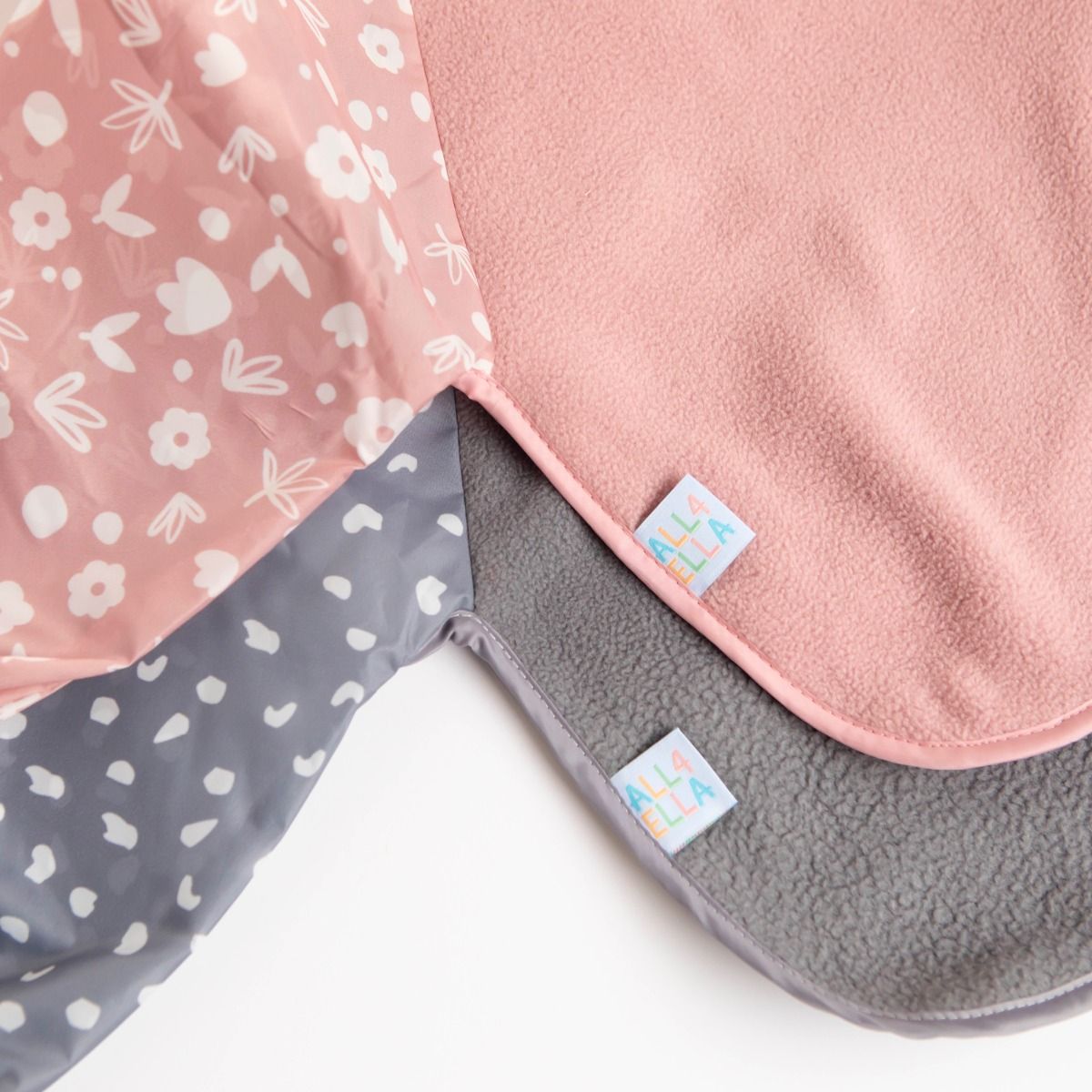 All4ella Long Sleeve Bib - Dusty Pink for baby and toddler starting solids and baby led weaning. MOD & TOD