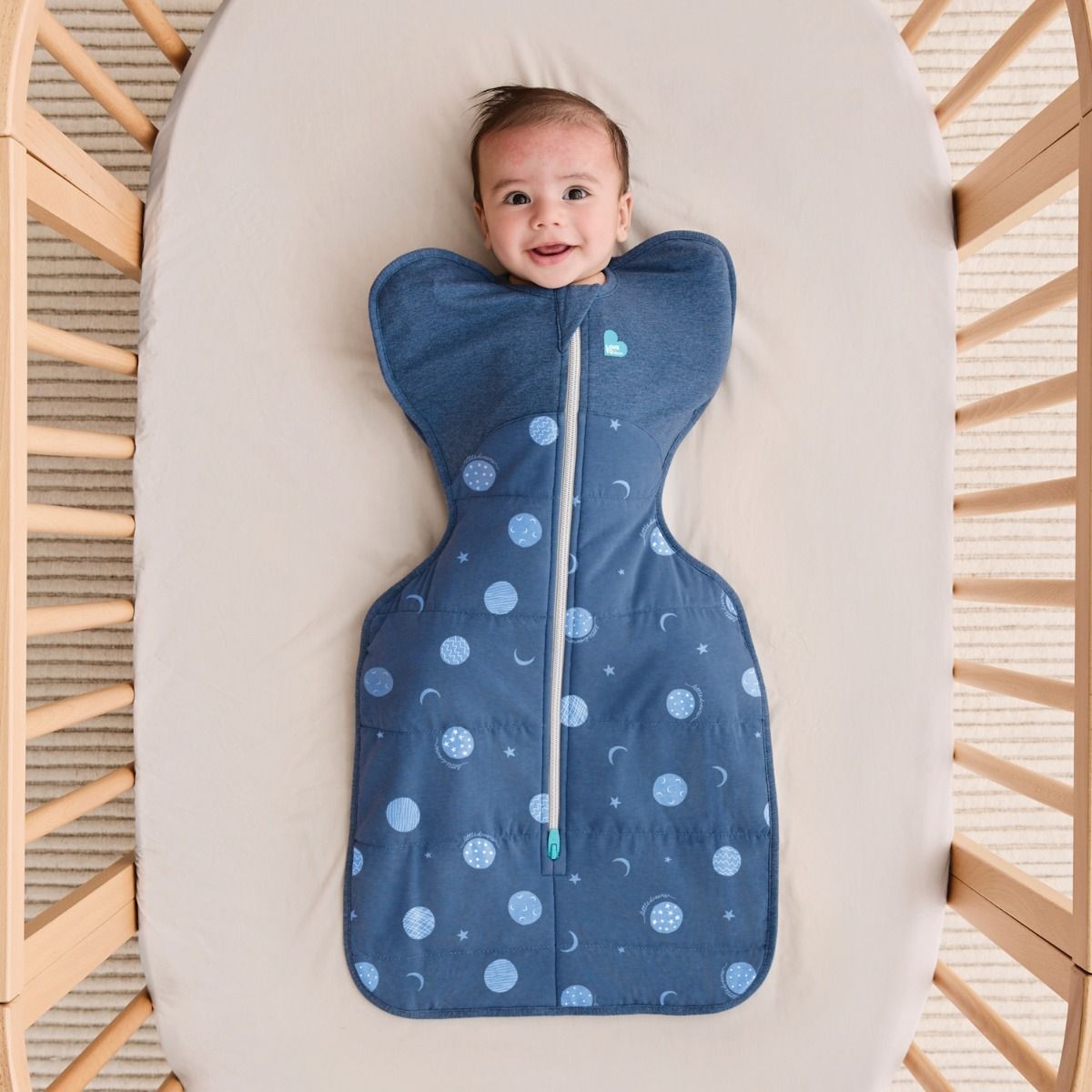 Swaddle Up™ Warm 2.5 TOG - Little Dreamer Denim for newborn and baby. MOD & TOD