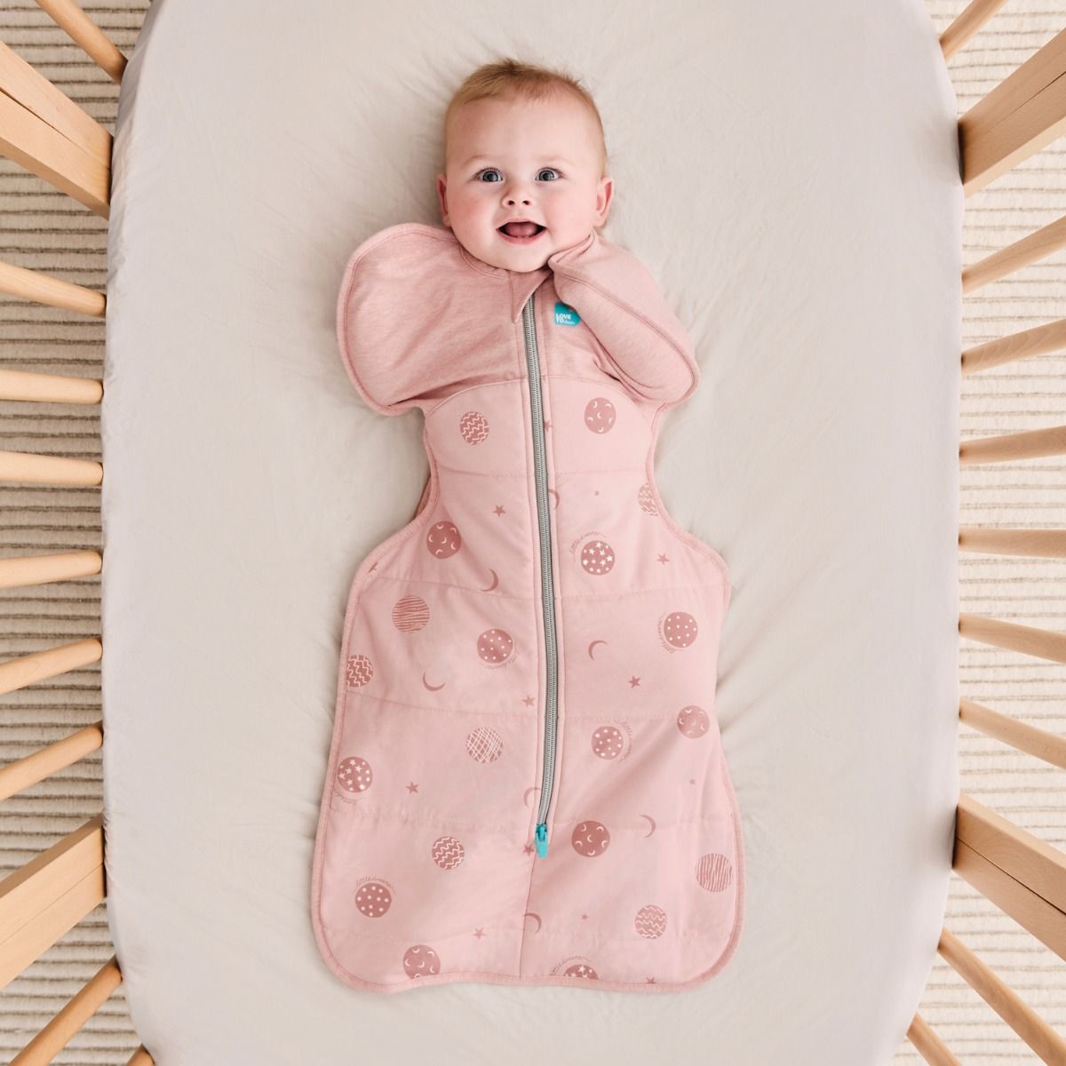 Swaddle Up™ Warm 2.5 TOG - Little Dreamer Dusty Pink for newborn and baby. MOD & TOD