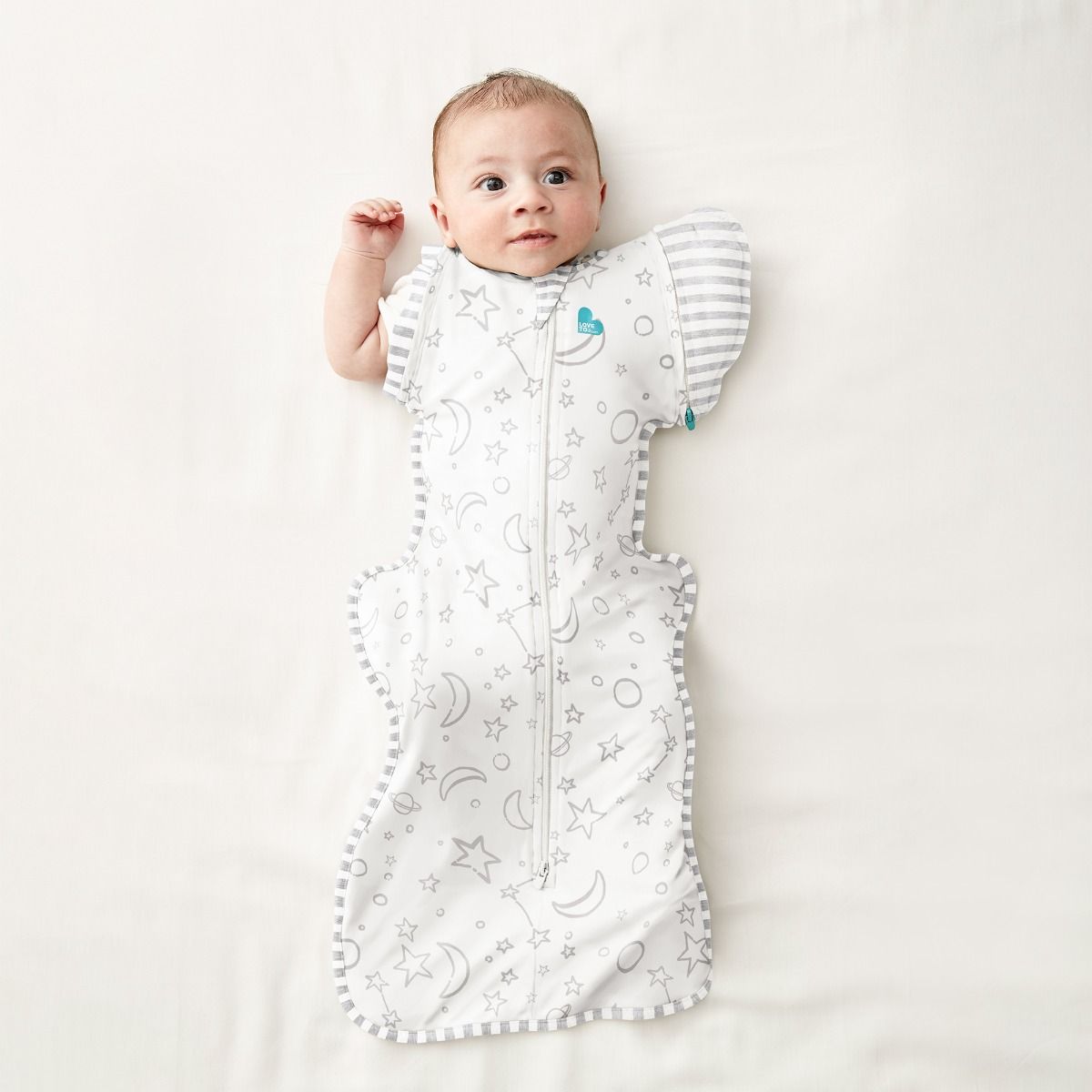 Love to Dream Swaddle Up™ Transition Bag Bamboo 1.0 TOG - Stars & Moon Cream | Baby Sleep Bag | modandtod.com