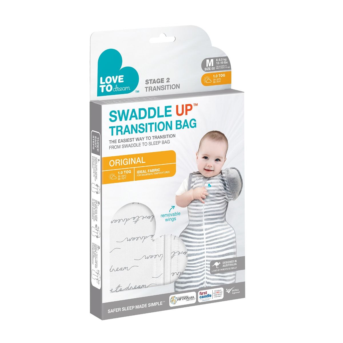 Love to Dream Swaddle Up™ Transition Bag 1.0 TOG - Dreamer | Baby Sleeping Bag | modandtod.com