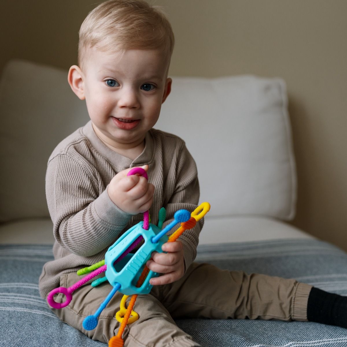 Mobi Zippee Silicone activity toy for baby and toddlers. MOD & TOD