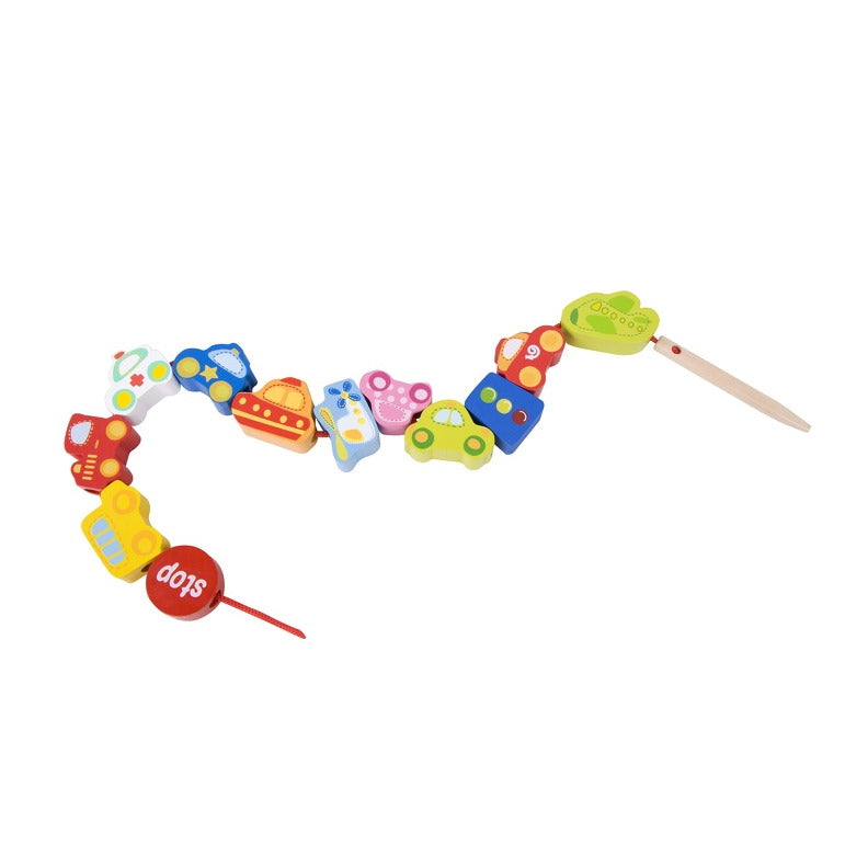 Classic World wooden Traffic Beads for toddler and kids