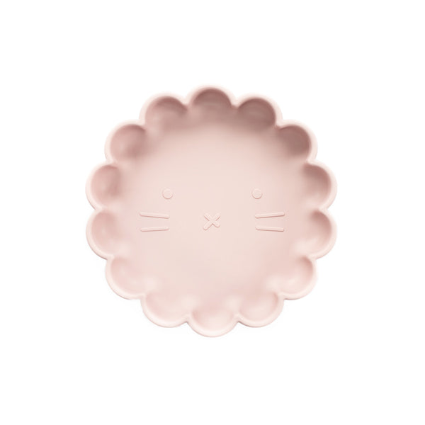 Silicone Suction Lion Plate | Blush Pink for kids and baby feeding