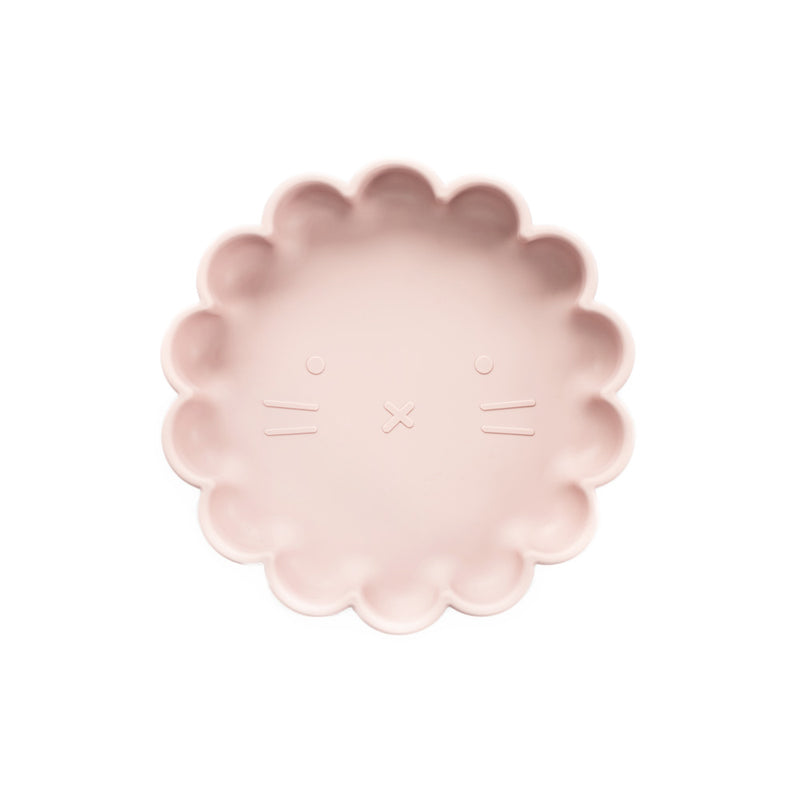 Silicone Suction Lion Plate | Blush Pink for kids and baby feeding