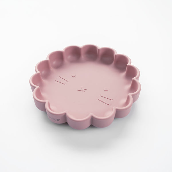 Silicone Suction Lion Plate | Dusty Pink for kids and baby feeding