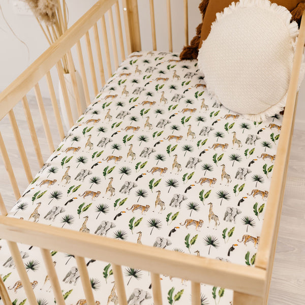Mod and Tod Organic Cotton Fitted Cot Sheets | Safari