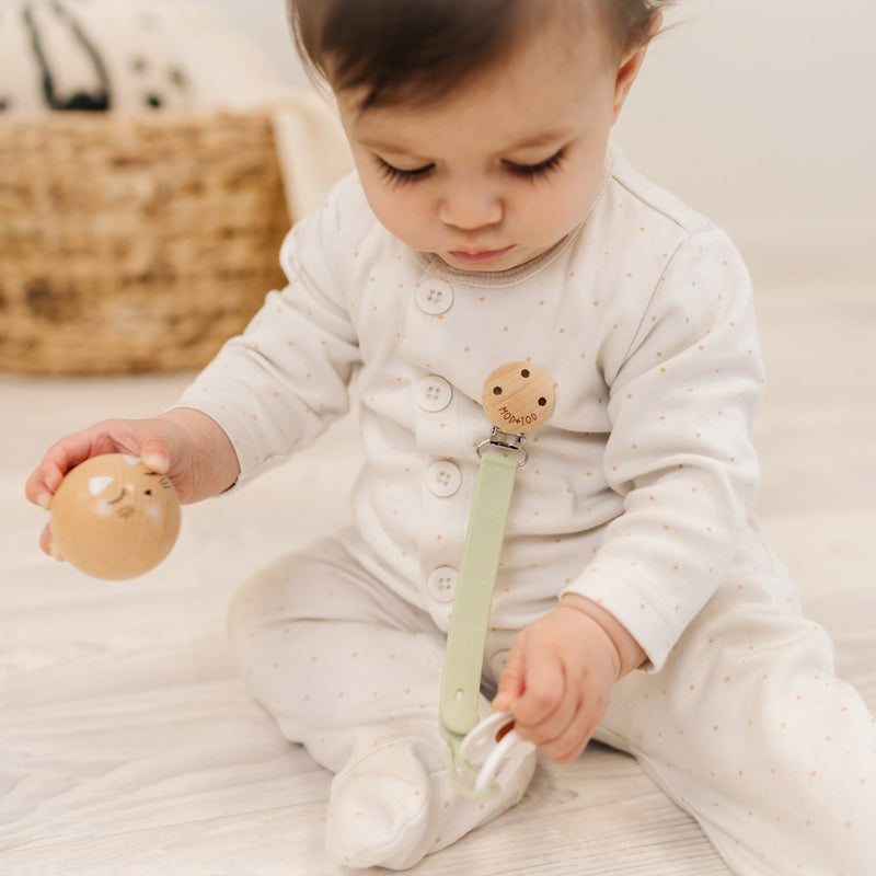 MOD & TOD Silicone Pacifier Clips for baby | Light Pistachio