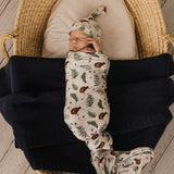 Mod & Tod Baby Stretchy Swaddle Wrap Organic Cotton - Kia Ora Kiwi