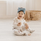 MOD AND TOD Ribbed Bow Headband | Ocean for baby