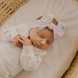 Classic Bow Headband - Cotton Candy for baby, newborn and infant. Cute and beautiful. One size fit all