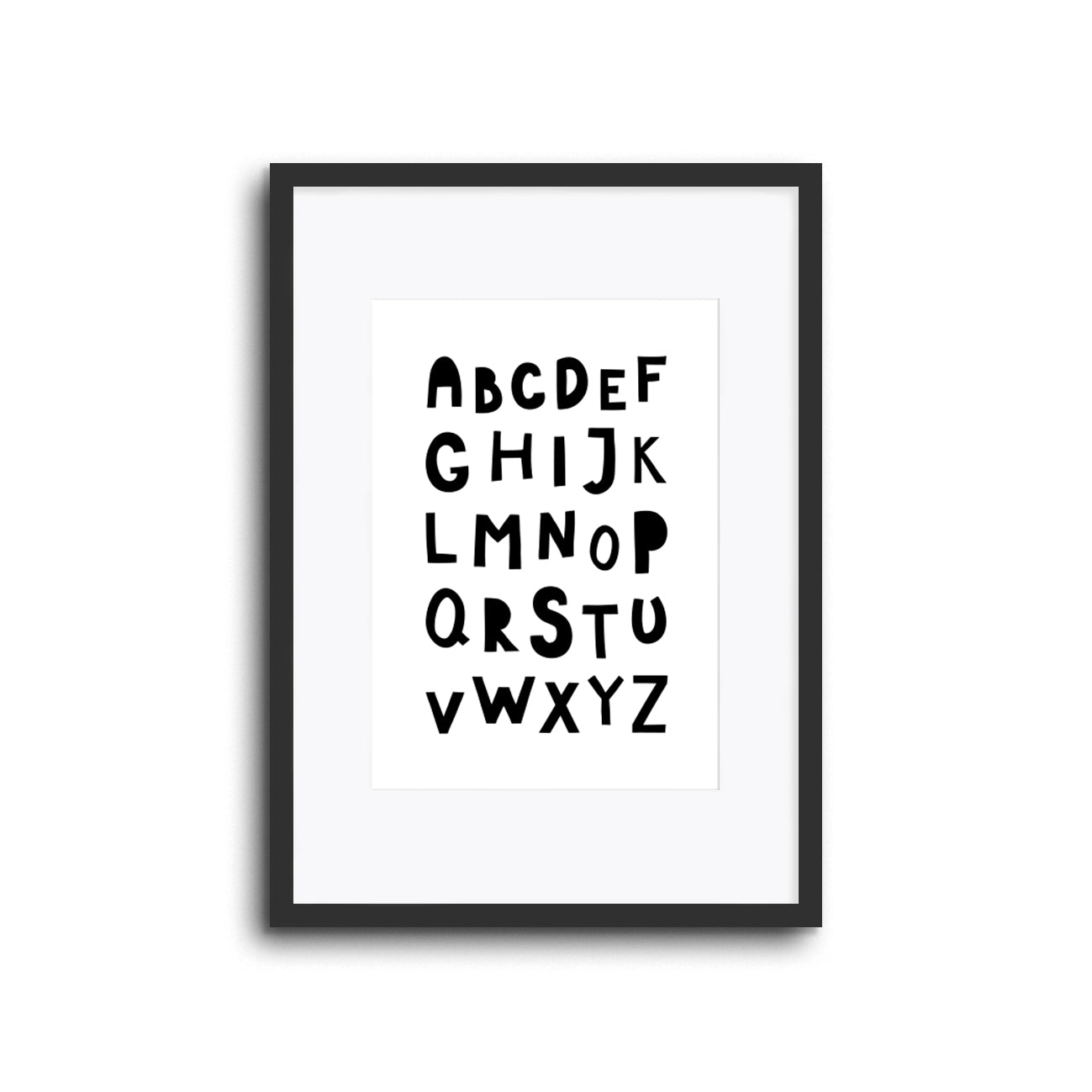 Nursery Decor Wall Art Print - Alphabet - Kids bedroom baby room playroom home decor and for lounge modern scandi design minimal and educational