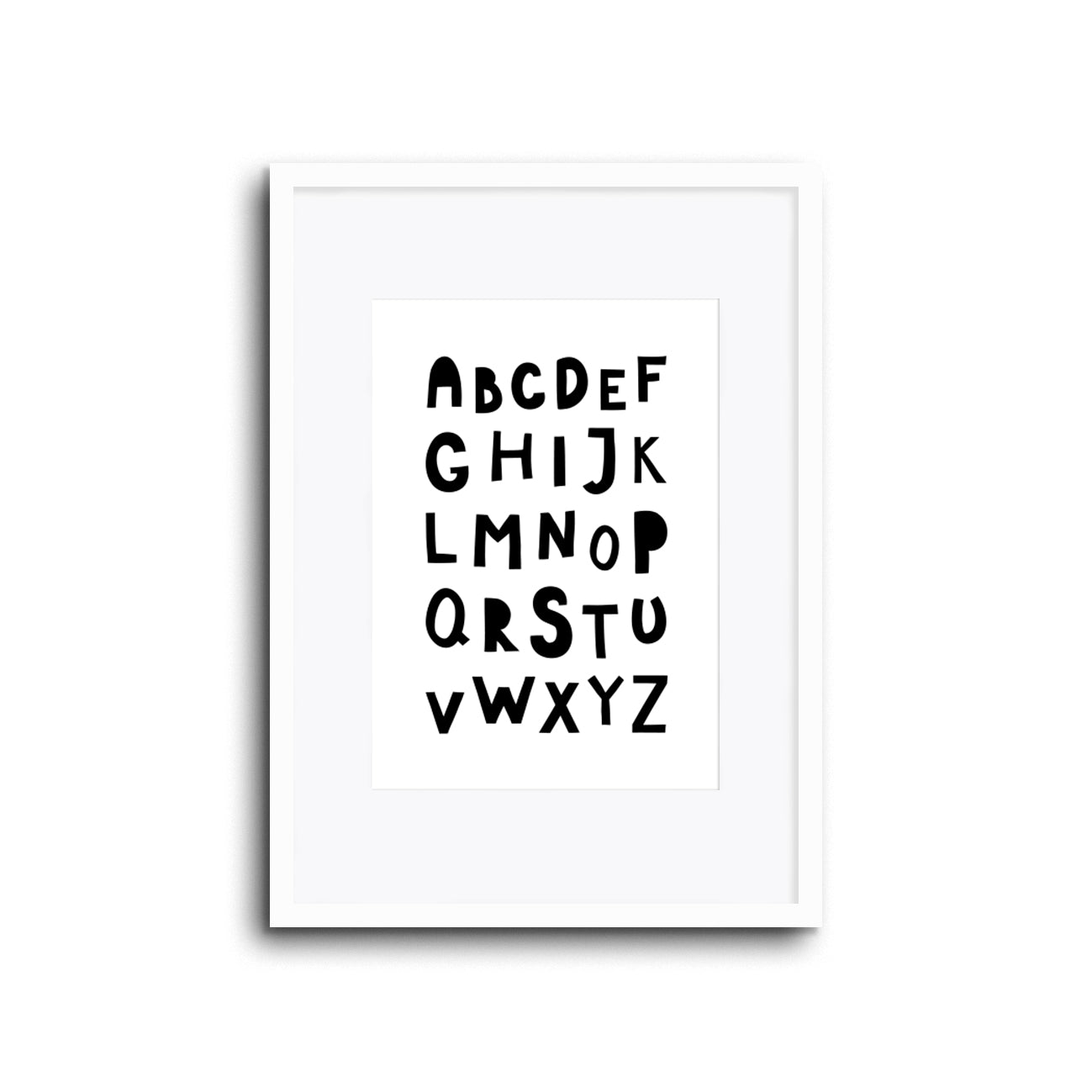 Nursery Decor Wall Art Print - Alphabet - Kids bedroom baby room playroom home decor and for lounge modern scandi design minimal and educational