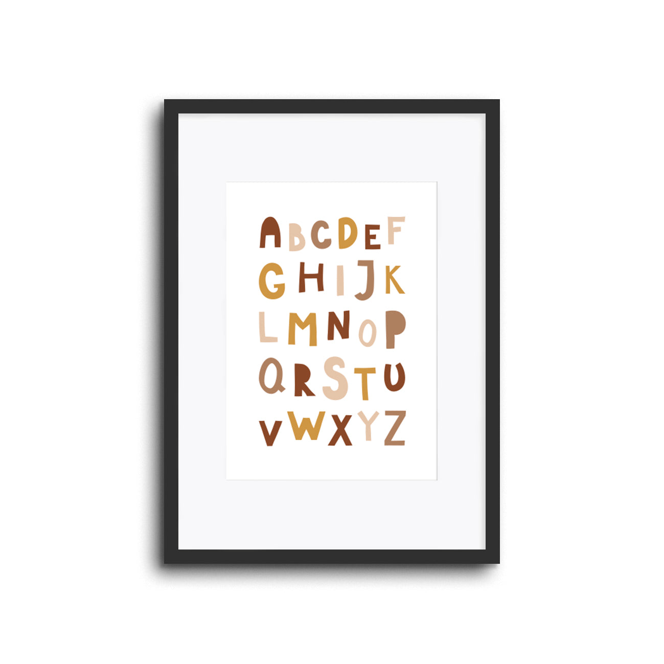 Nursery Decor Wall Art Print - Alphabet - Kids bedroom baby room playroom home decor and for lounge modern scandi design minimal and educational