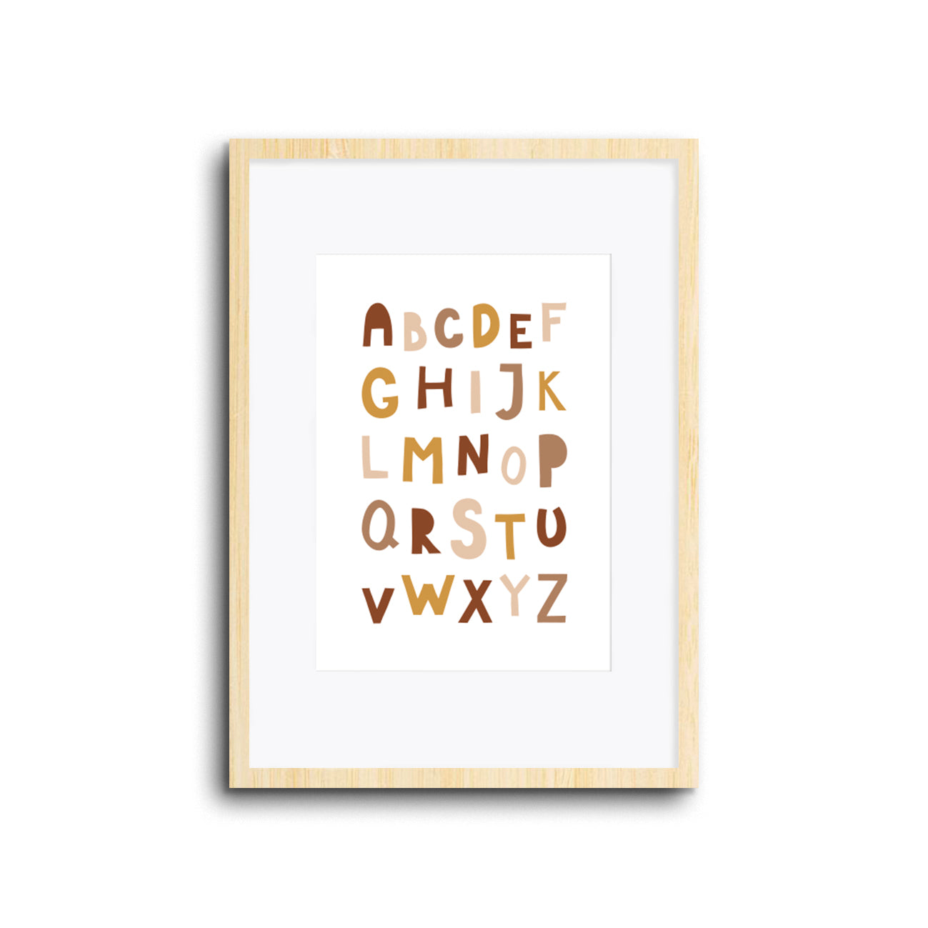 Nursery Decor Wall Art Print - Alphabet - Kids bedroom baby room playroom home decor and for lounge modern scandi design minimal and educational
