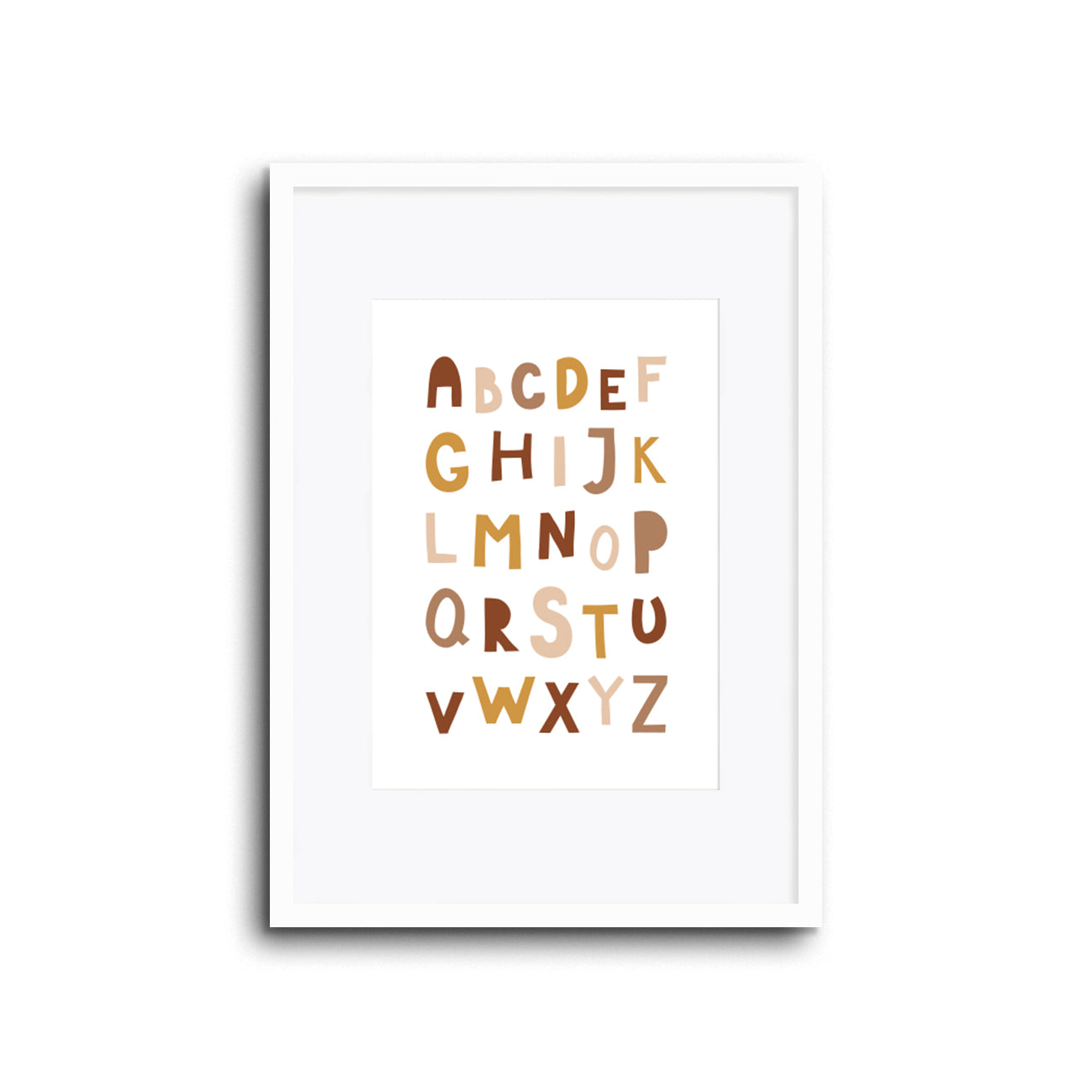 Nursery Decor Wall Art Print - Alphabet - Kids bedroom baby room playroom home decor and for lounge modern scandi design minimal and educational