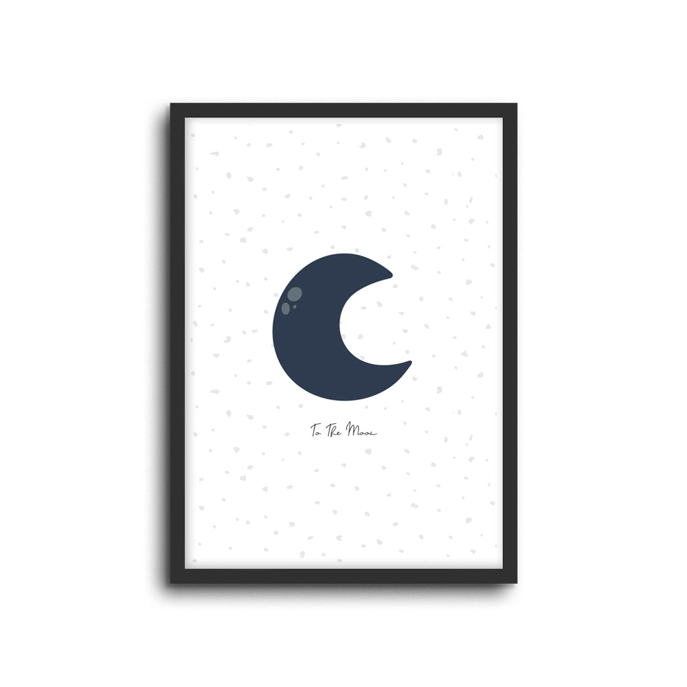 To The Moon wall print art for baby nursery or children's bedroom