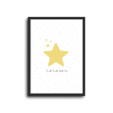 Twinkle Star wall print art for baby nursery or children's bedroom