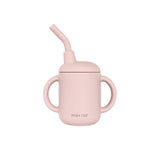 Mod and Tod Silicone Learner Cup With Handles Sippy Cup Trainer Cup First Cup For Baby and Toddler | Blush Pink