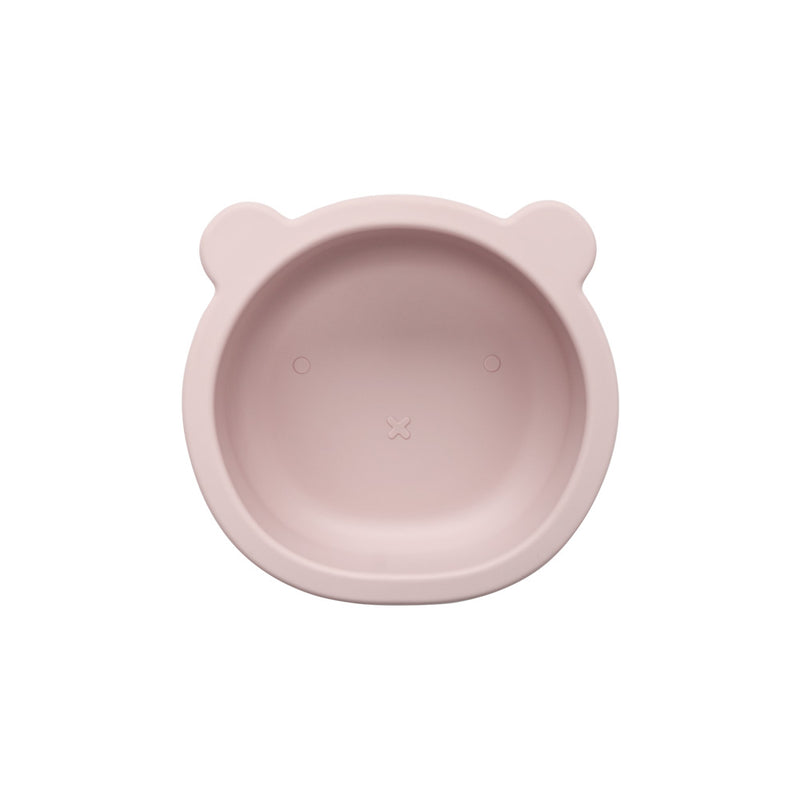 Silicone Suction Bear Bowl | Blush Pink for baby and kids feeding