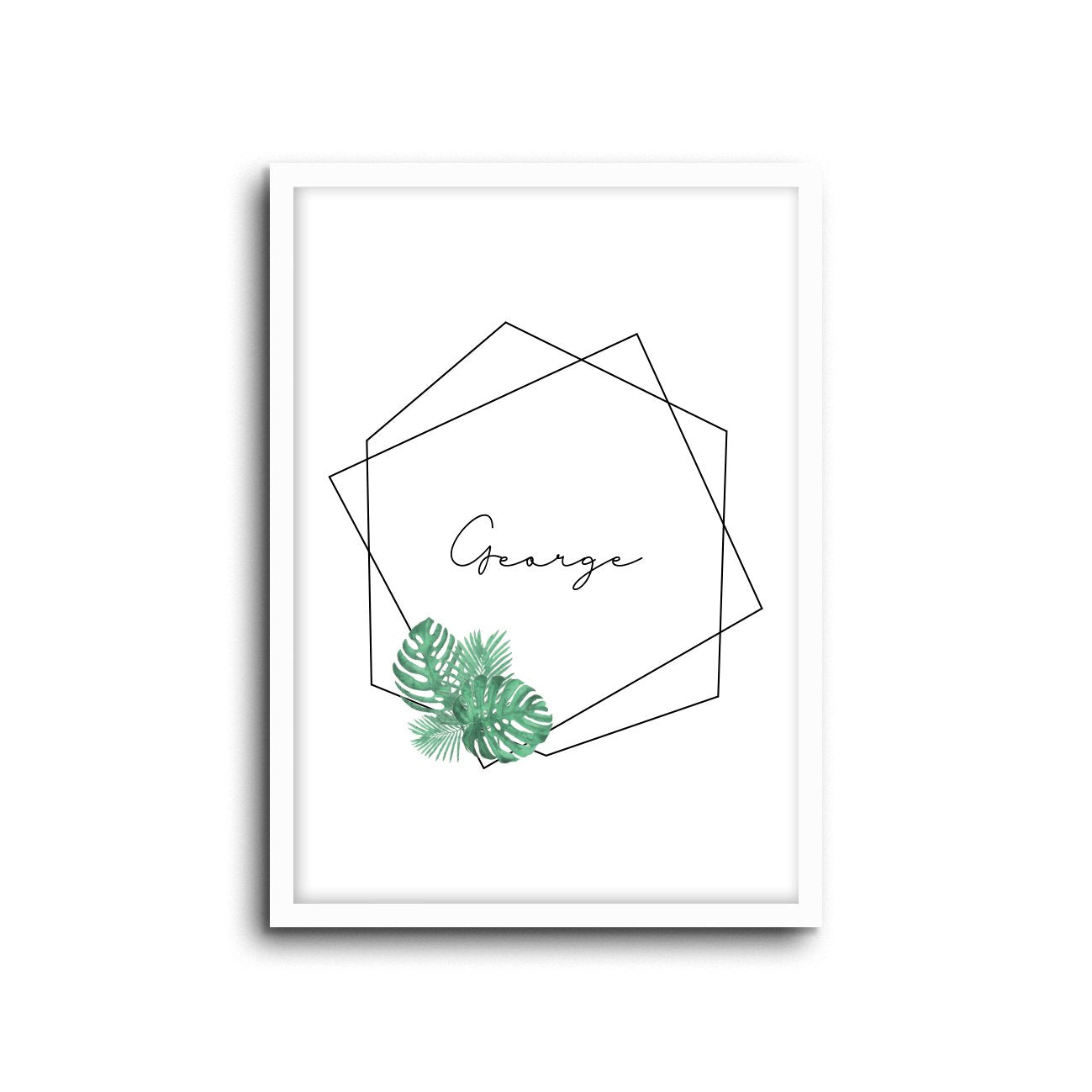 Botanical Custom Name Wall Print Nursery Art Kids Bedroom Art