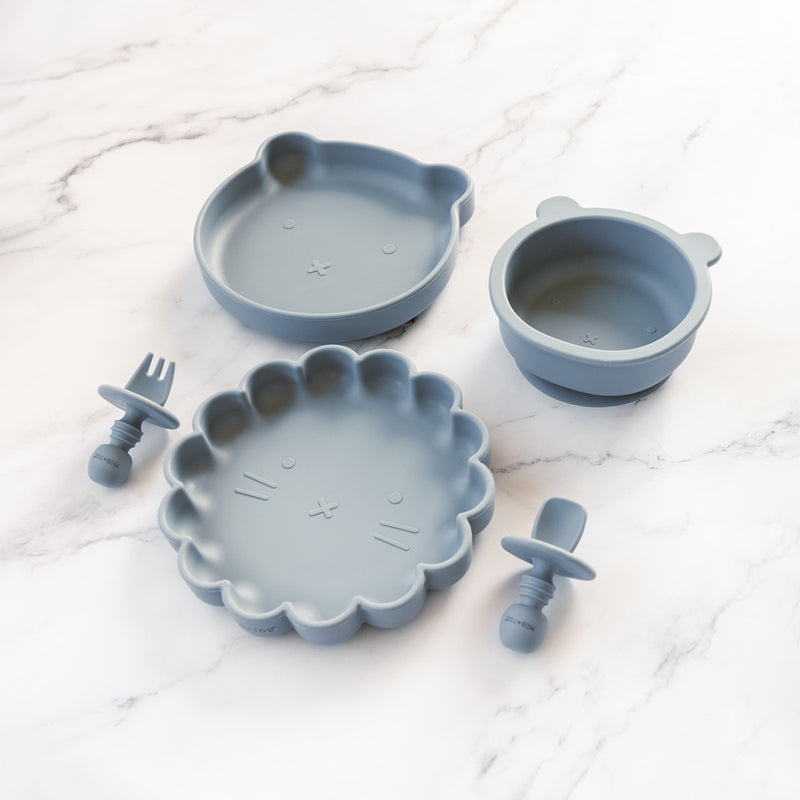 Silicone Suction Bear Plate | Steel for kids and baby feeding