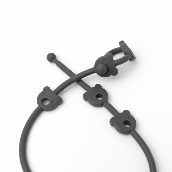 MOD AND TOD Silicone Teddy Strap-It Baby Accessory | Charcoal