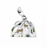 Mod & Tod Baby Stretchy Swaddle Wrap Organic Cotton - Safari - Animals - Free Matching Headband