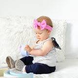Cable Bow Headband - Bubble gum for girls baby and toddlers. Cute, pretty and beautiful accessories 