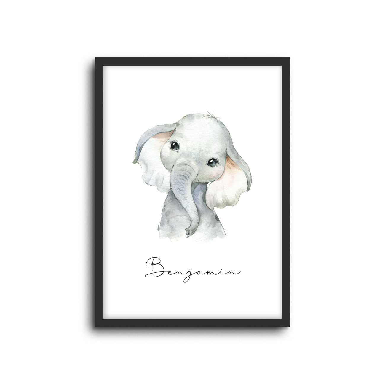 Elephant Wall Print Baby Kids Room Nursery Art Custom Name