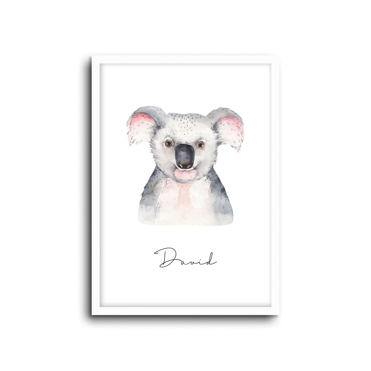 Koala Wall Print Baby Kids Room Nursery Art Custom Name