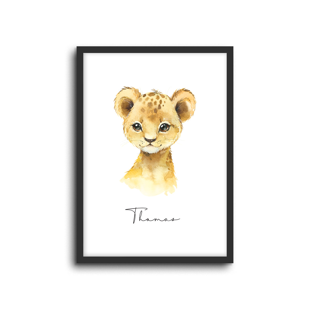 Lion Wall Print Baby Kids Room Nursery Art Custom Name