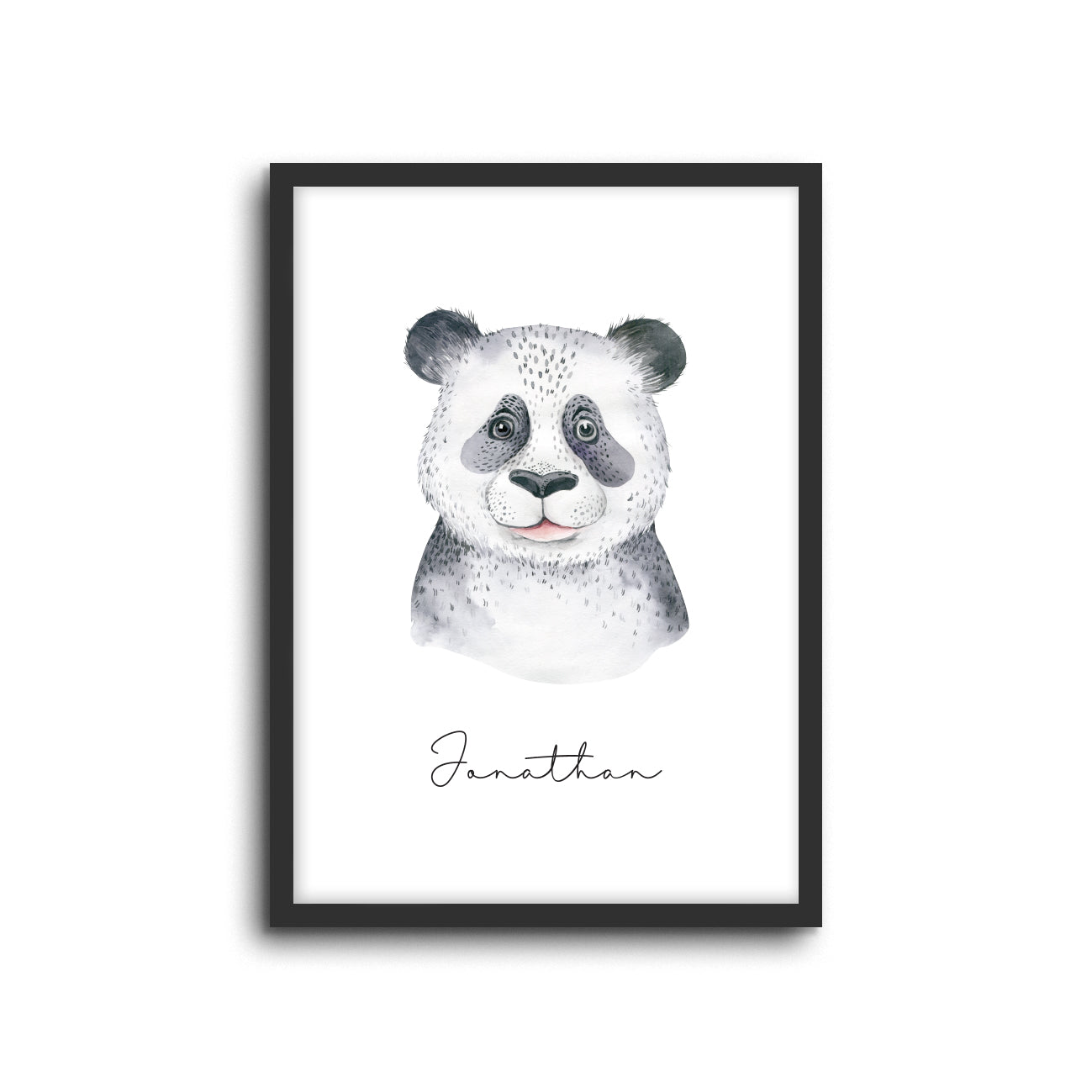 Panda Wall Print Baby Kids Room Nursery Art Custom Name