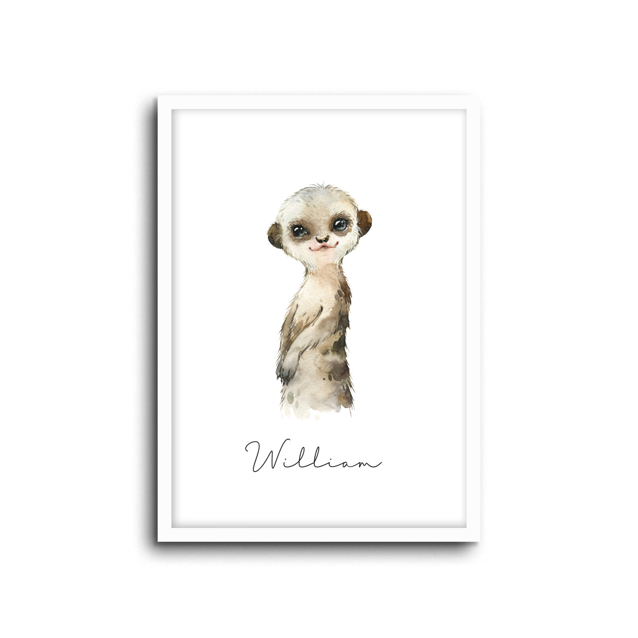 Meerkat Wall Print Baby Kids Room Nursery Art Custom Name