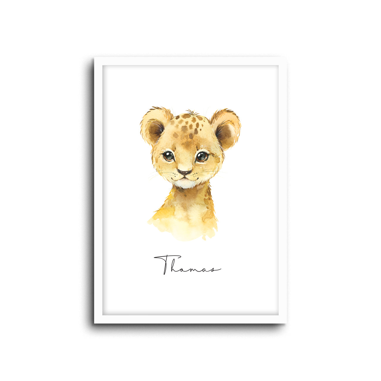 Lion Wall Print Baby Kids Room Nursery Art Custom Name